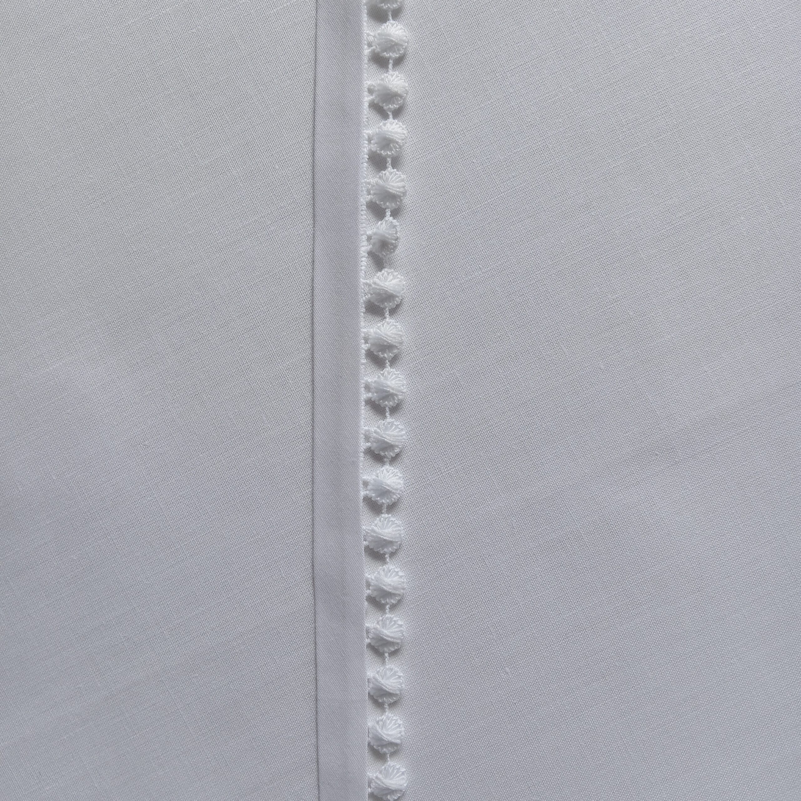 Babynest - Made-To-Order - Crisp White + White Crochet Pompom Trim