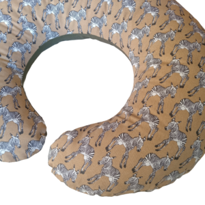 NEW Shape Feeding Pillow - Ready To Go - Sand Baby Zebra's + Olive