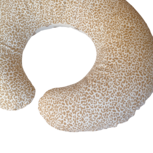 NEW Shape Feeding Pillow - Ready To Go - Sand Leopard Print + Mustard