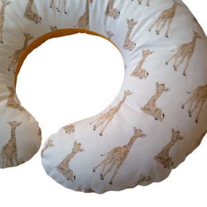 NEW Shape Feeding Pillow - Ready To Go - Baby Giraffes + Yellow
