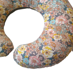 NEW Shape Feeding Pillow - Ready To Go - Retro Florals + Grey