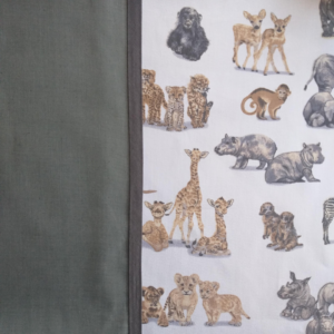 Babynest - Ready To Go! Baby Wild Animals + Grey + Grey Trim