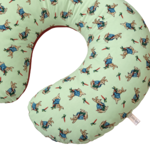 Feeding Pillow - Ready To Go - Peter Rabbit on Mint + Rust